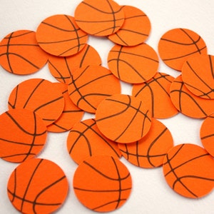 Basketball Confetti Basketball Birthday Decorations Basketball Baby Shower Decorations Sports Party Confetti Team Celebration Decor image 2