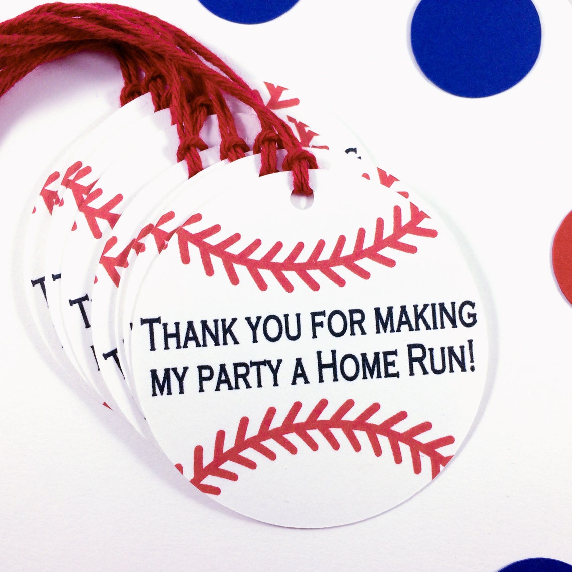 Baseball Party Favor Tags Custom Baseball Tags Baseball Etsy