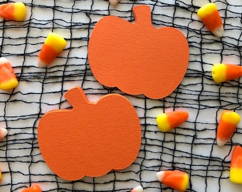 Paper Pumpkins - Thanksgivings Die Cuts - Pumpkin Shaped Paper - Pumpkin Cutouts - Fall Die Cuts - Thanksgiving Scrapbook Embellishment