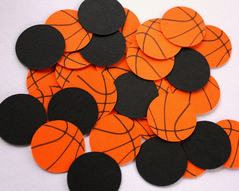 Basketball Confetti Basketball Birthday Decorations Basketball Baby Shower Decorations Sports Party Confetti Team Celebration Decor image 1