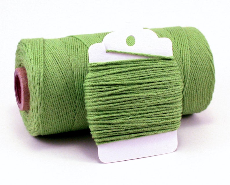 Green Baker's Twine - Solid Cotton Crafting String 画像 1