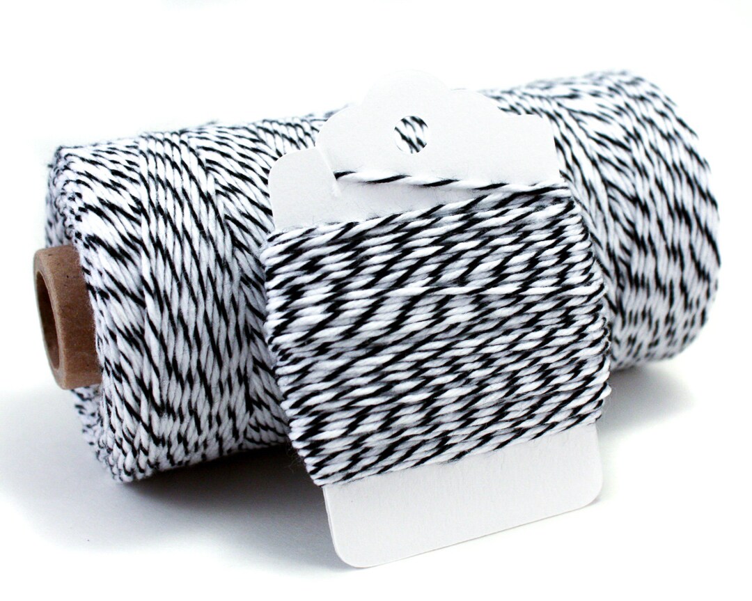 Black Twine Black and White Striped Bakers Twine Licorice Etsy