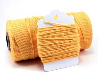 Lemon Yellow Cotton Twine - Solid Bright Crafting String - Made in the USA