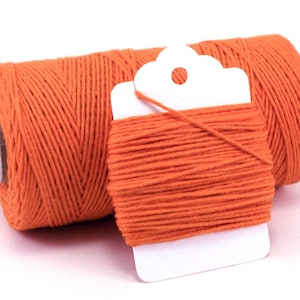 Solid Orange Baker's Twine - 4-Ply Cotton String - Made in the USA