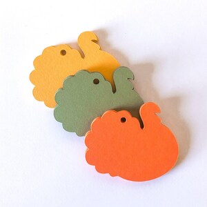 Thanksgiving Turkey Gift Tags: 80lb Cardstock Favor Tags