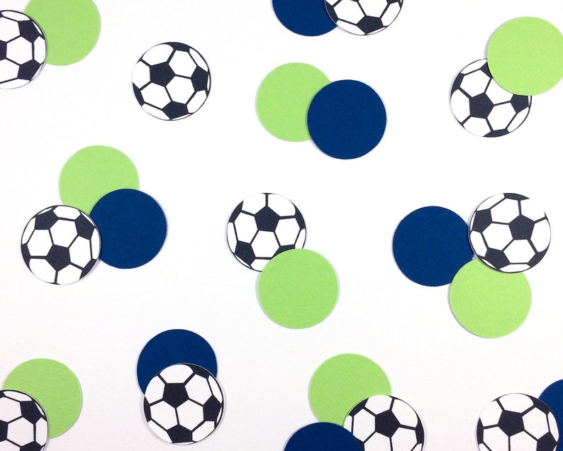 Soccer Confetti Soccer Party Decorations Soccer Table Confetti Soccer Baby Shower Decor Soccer Birthday Party Confetti image 5