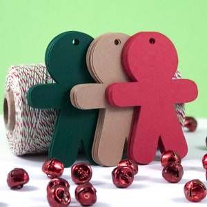 Blank Gingerbread Man Cardstock Tags: Holiday DIY Craft Supplies