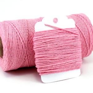 Light Pink Cotton Twine - Soft 4-Ply String for Gift Wrapping