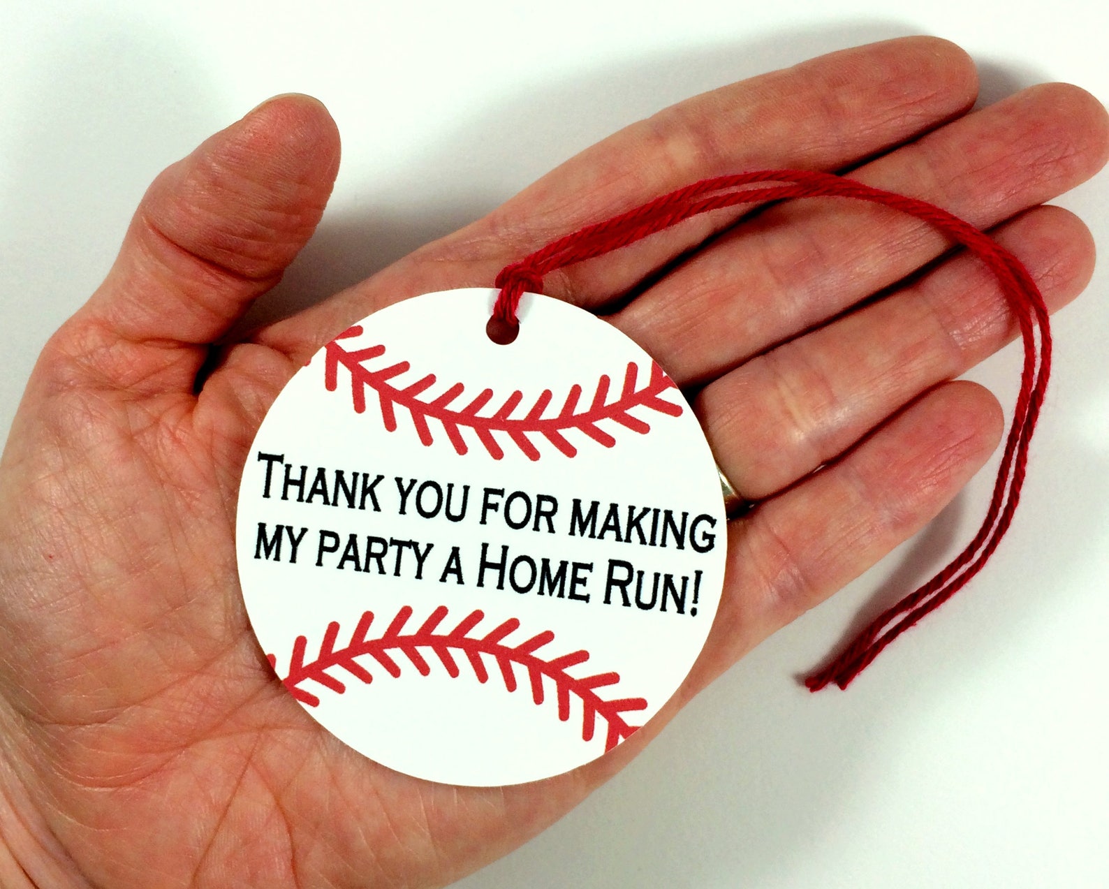 Baseball Party Favor Tags Custom Baseball Tags Baseball Etsy