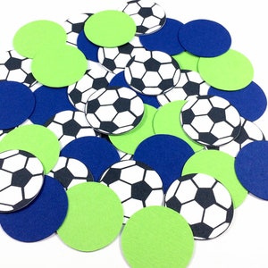 Soccer Confetti Soccer Party Decorations Soccer Table Confetti Soccer Baby Shower Decor Soccer Birthday Party Confetti image 1