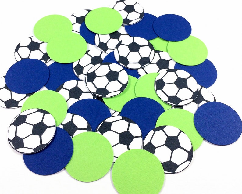 Soccer Confetti Soccer Party Decorations Soccer Table Confetti Soccer Baby Shower Decor Soccer Birthday Party Confetti image 1