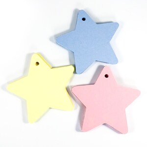 Star Shaped Gift Tags Blank Star Favor Tags Star Tags for Goodie Bags 3 inch Star Tags Celestial Treat Bag Tags Twinkle Twinkle image 2