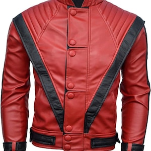 MJ Thriller Jacket
Michael Jackson Coat
80s Retro Fashion
Red Lambskin Leather
King of Pop Outfit
MJ Cosplay Costume
Vintage Biker Style
Handmade Red Jacket
80s Music Video Gear
Tribute Artist Wear
Iconic Pop Star Gift
Red and Black Moto
Custom Leather Coat