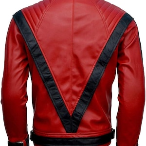 MJ Thriller Jacket
Michael Jackson Coat
80s Retro Fashion
Red Lambskin Leather
King of Pop Outfit
MJ Cosplay Costume
Vintage Biker Style
Handmade Red Jacket
80s Music Video Gear
Tribute Artist Wear
Iconic Pop Star Gift
Red and Black Moto
Custom Leather Coat