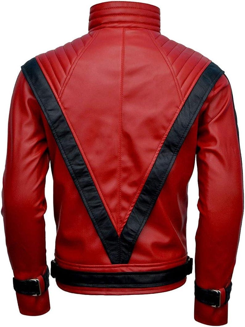 MJ Thriller Jacket
Michael Jackson Coat
80s Retro Fashion
Red Lambskin Leather
King of Pop Outfit
MJ Cosplay Costume
Vintage Biker Style
Handmade Red Jacket
80s Music Video Gear
Tribute Artist Wear
Iconic Pop Star Gift
Red and Black Moto
Custom Leather Coat