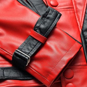 MJ Thriller Jacket
Michael Jackson Coat
80s Retro Fashion
Red Lambskin Leather
King of Pop Outfit
MJ Cosplay Costume
Vintage Biker Style
Handmade Red Jacket
80s Music Video Gear
Tribute Artist Wear
Iconic Pop Star Gift
Red and Black Moto
Custom Leather Coat