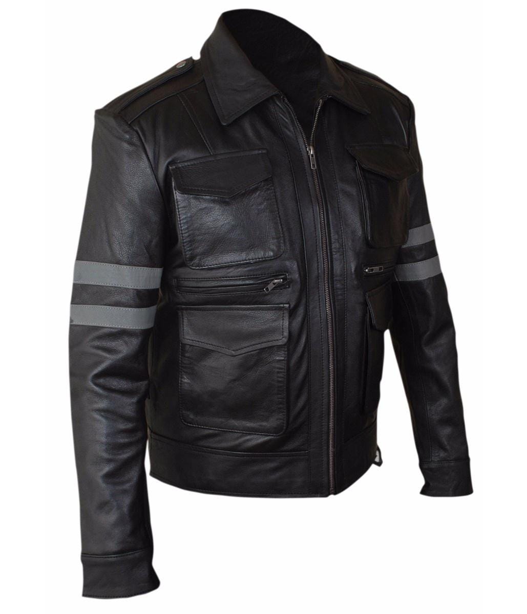 Leon Kennedy RE6 Sheepskin Leather Jacket – Biker Cosplay Costume