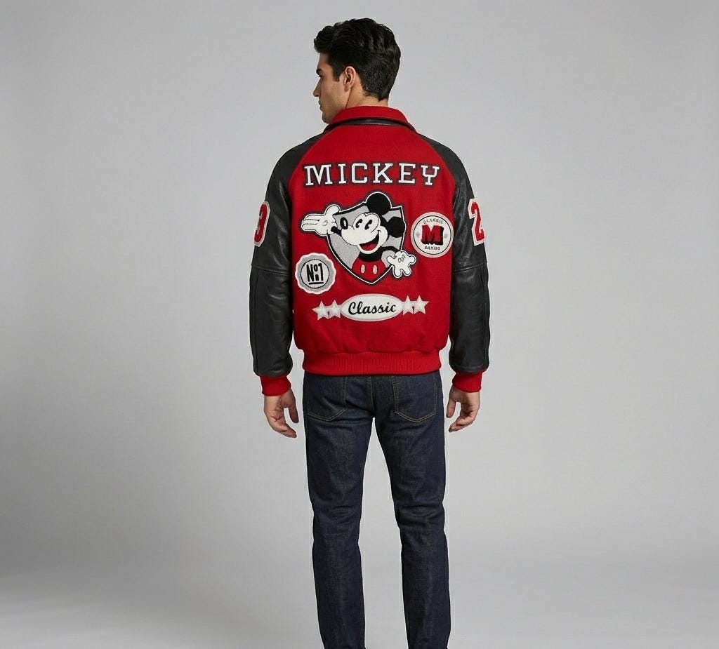 Mickey mouse leather jacket - Etsy 日本