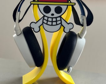One Piece Straw Hat Pirates Headphone Stand – Desk Organizer for Gamers