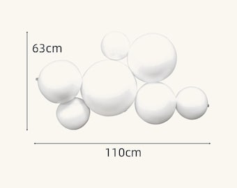 Grupo de 7 globos reutilizables: Decoración inflable para fiestas de una sola pieza (PVC)