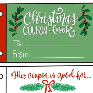 Christmas coupon booklet gift ideas handmade for family friend DIY book