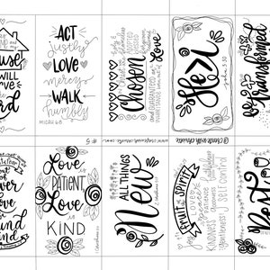 BEST SELLER 100 Downloadable PDF Assorted sized Scripture cards inspirational cards scripture memory scripture cards digital download image 10