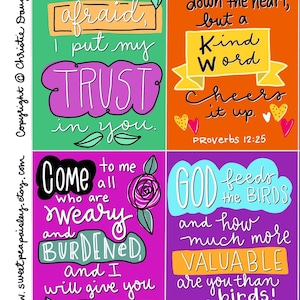 Printable Anxiety Worry Scripture Cards - pass it on - bible verses - christian faith -scripture study - inspirational - encouragment