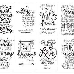 Printable Scripture Cards 4 Inspirational Cards Scripture - Etsy