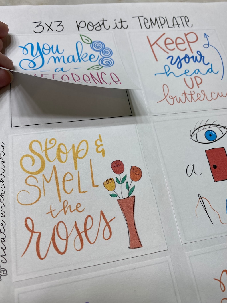 Keep Up Sticky Note Printable Sticky Note Template: 24 Encouragement Notes (PDF & JPEG) - Etsy