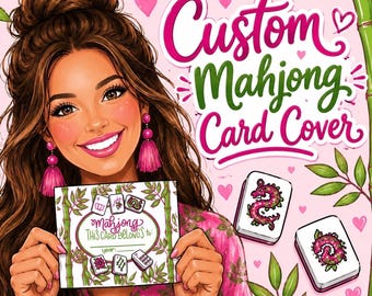 Custom Large Mahjong Card Cover ONLY- Digital File - white