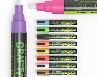 Liquid Chalk Markers: 10 Bright Erasable Colors
