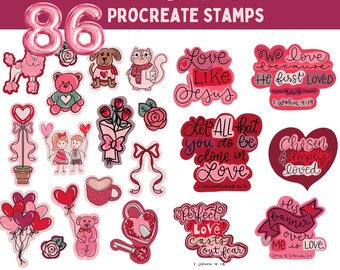 Rahmen und Herzen 2026 Procreate Stamps