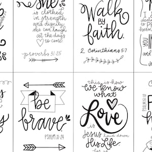Druckbare Schriftkarten #4 - Inspirationskarten - Schriftspeicher - jpeg pdf Ermutigungsschriftkarten - digitaler Download