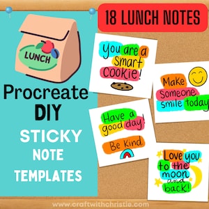 DIY Printable Lunch Sticky notes for Kids notes template card encouragement notes