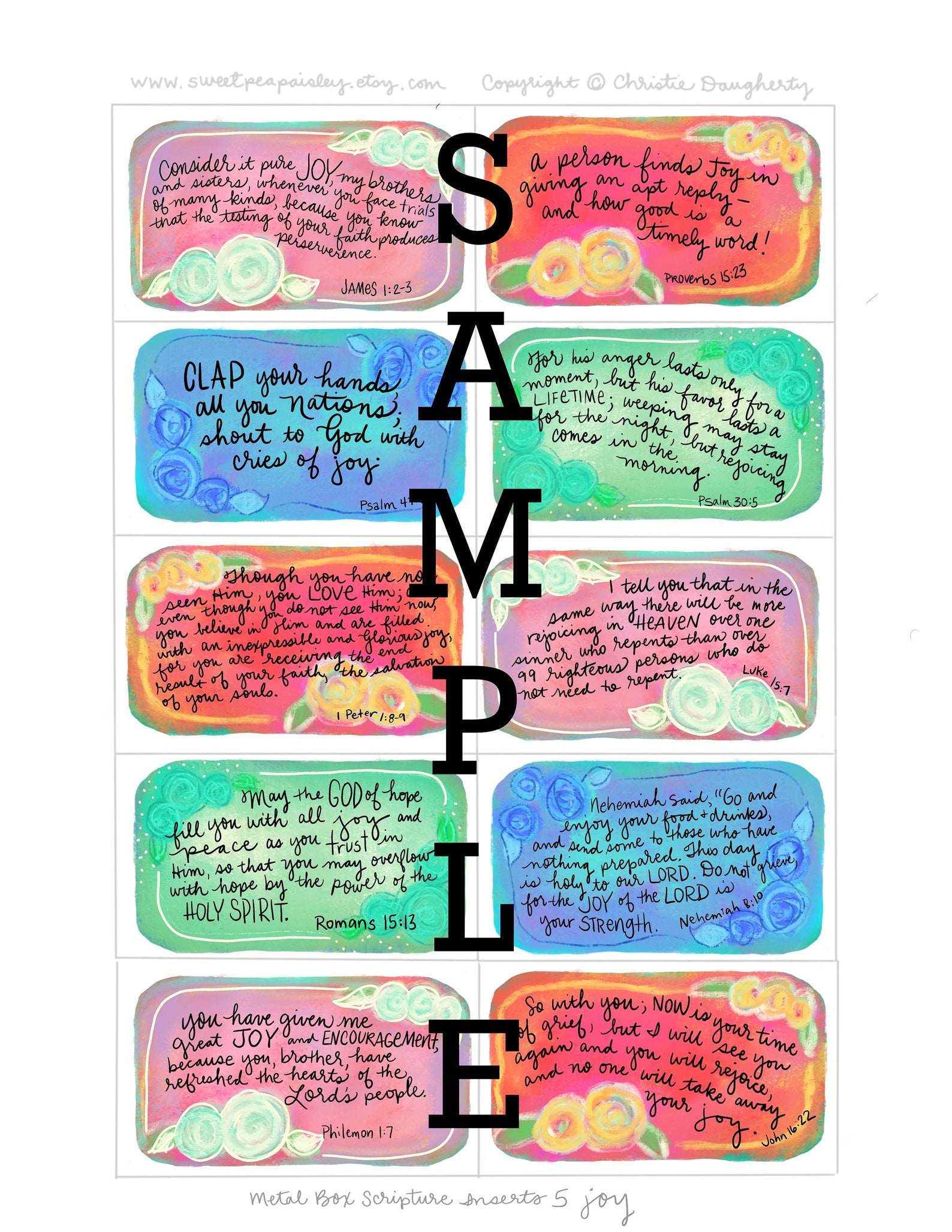 DIY Printable Scripture Cards Fits Altoid Metal Tins PDF - Etsy