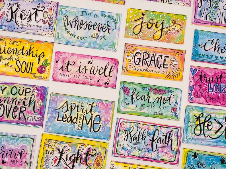 MINI Color Printable Scripture Cards 1 Inspirational Cards - Etsy