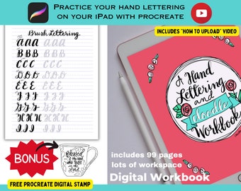 Hand Lettering & Doodle Workbook: Tracers, Banners, Flowers (ebook)