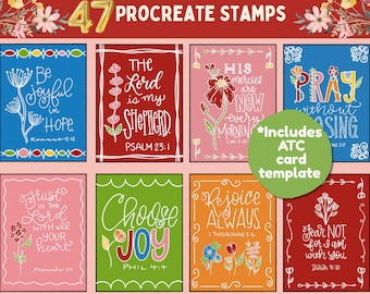 Wildflower Scriptures 2026 Procreate Stamps