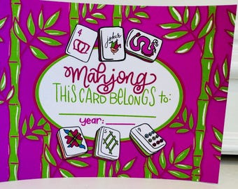 Custom Large Mahjong Card Cover ONLY- Digital File - Pink
