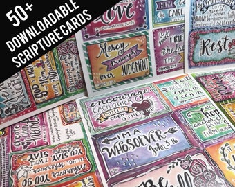 Herunterladbare Aquarell Schriftkarten: 50+ Inspirierende Verse (PDF)