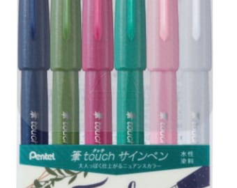 Hand lettering brush pens - Pentel fude flexible tip new colors brush markers