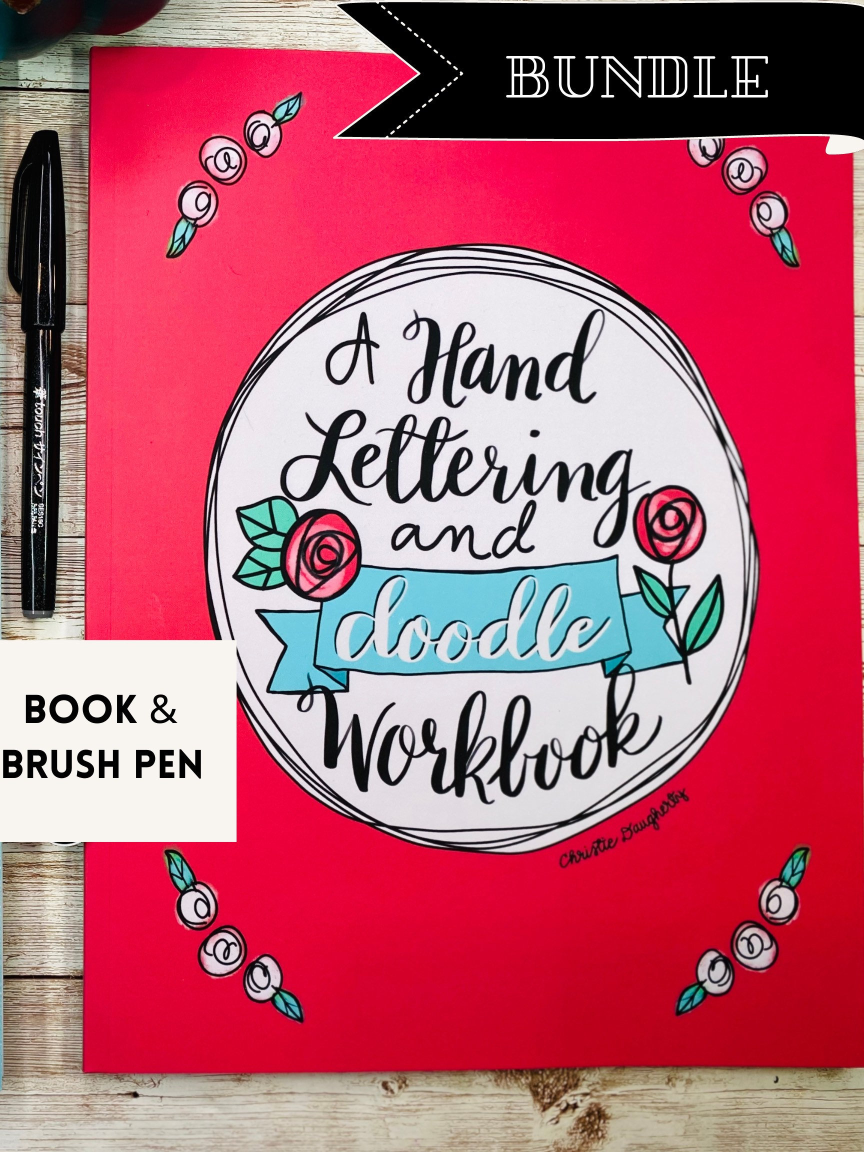 Cheat Sheet Hand Lettering Workbook with free Brush Pen