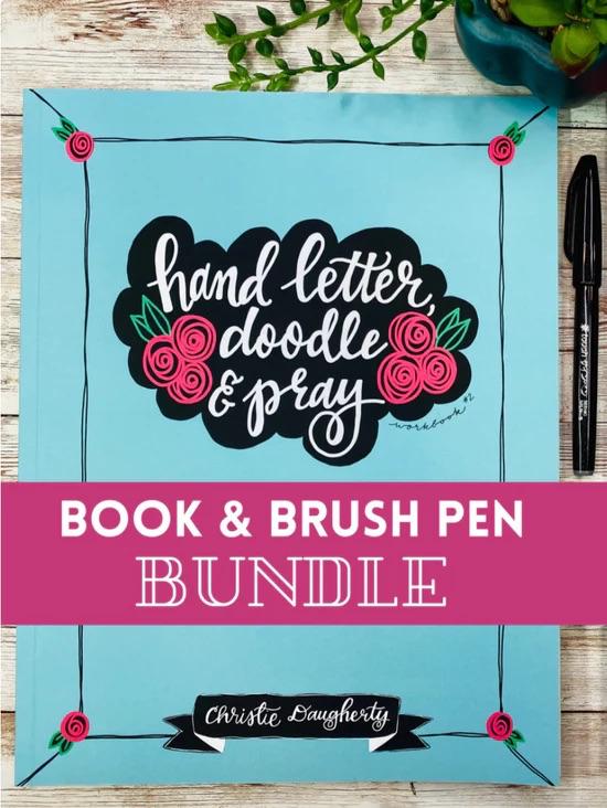 Calligraphy Hand Lettering Workbook Bundle: Faith Based, Pentel Pen - Etsy