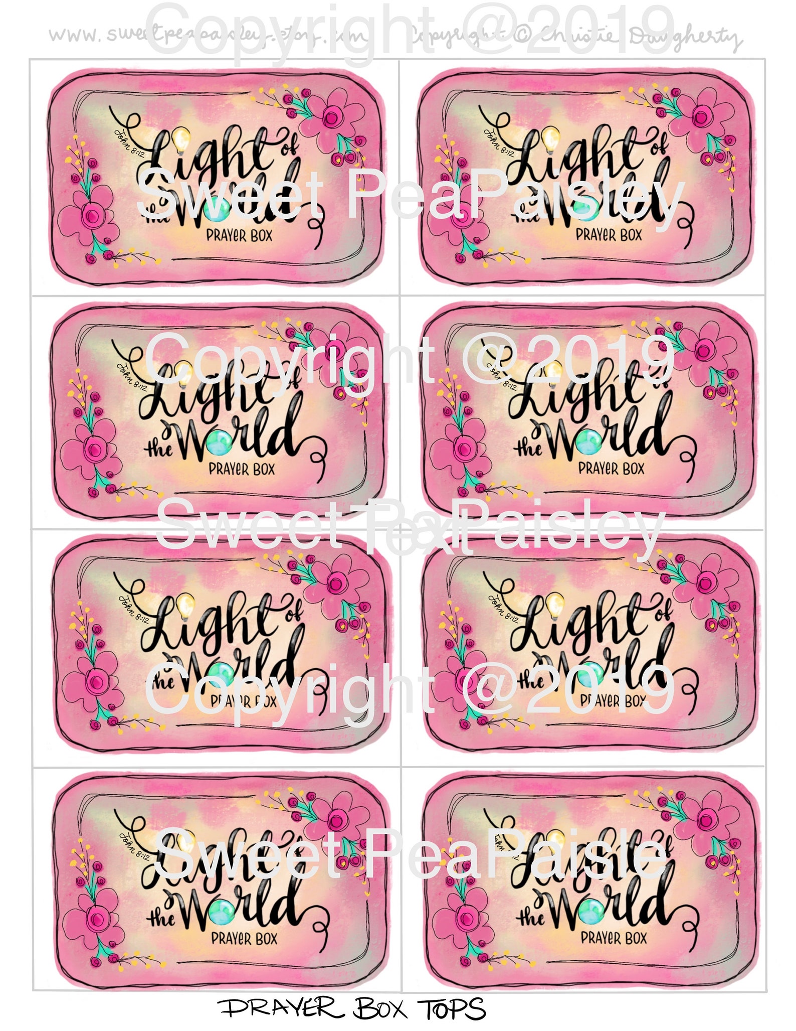 Prayer Box Printable PDF Cover for Metal Tin Box Altoids Tin - Etsy