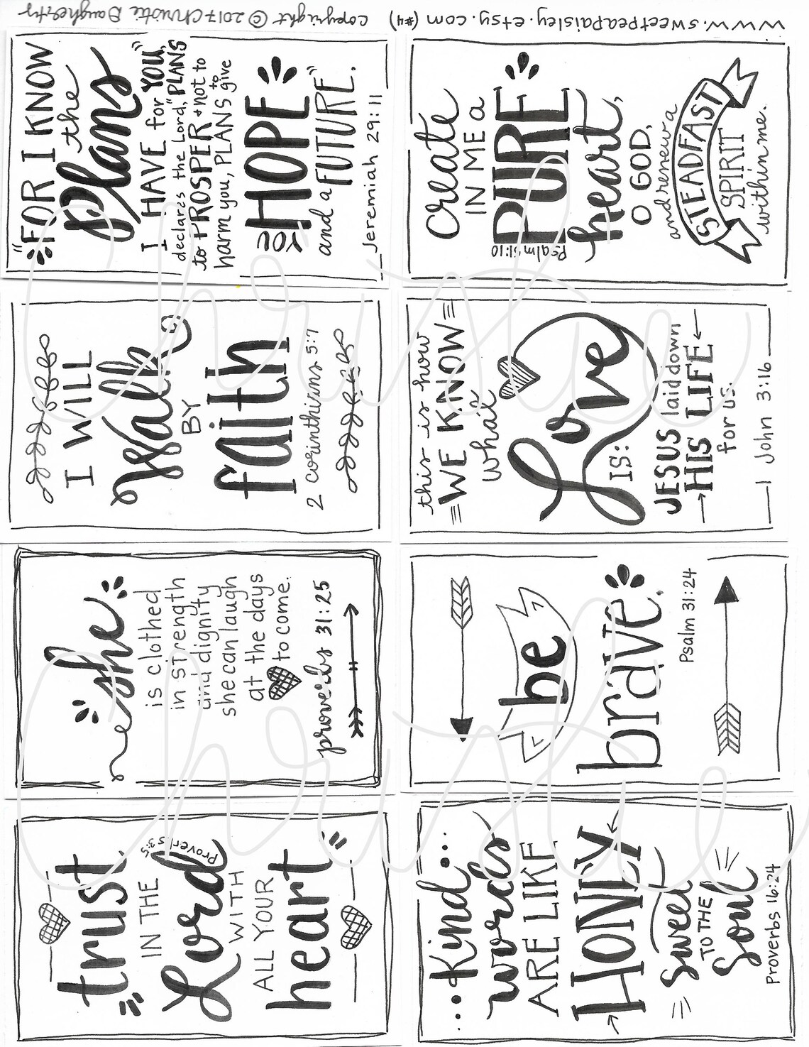 Printable Scripture Cards 4 Inspirational Cards Scripture - Etsy