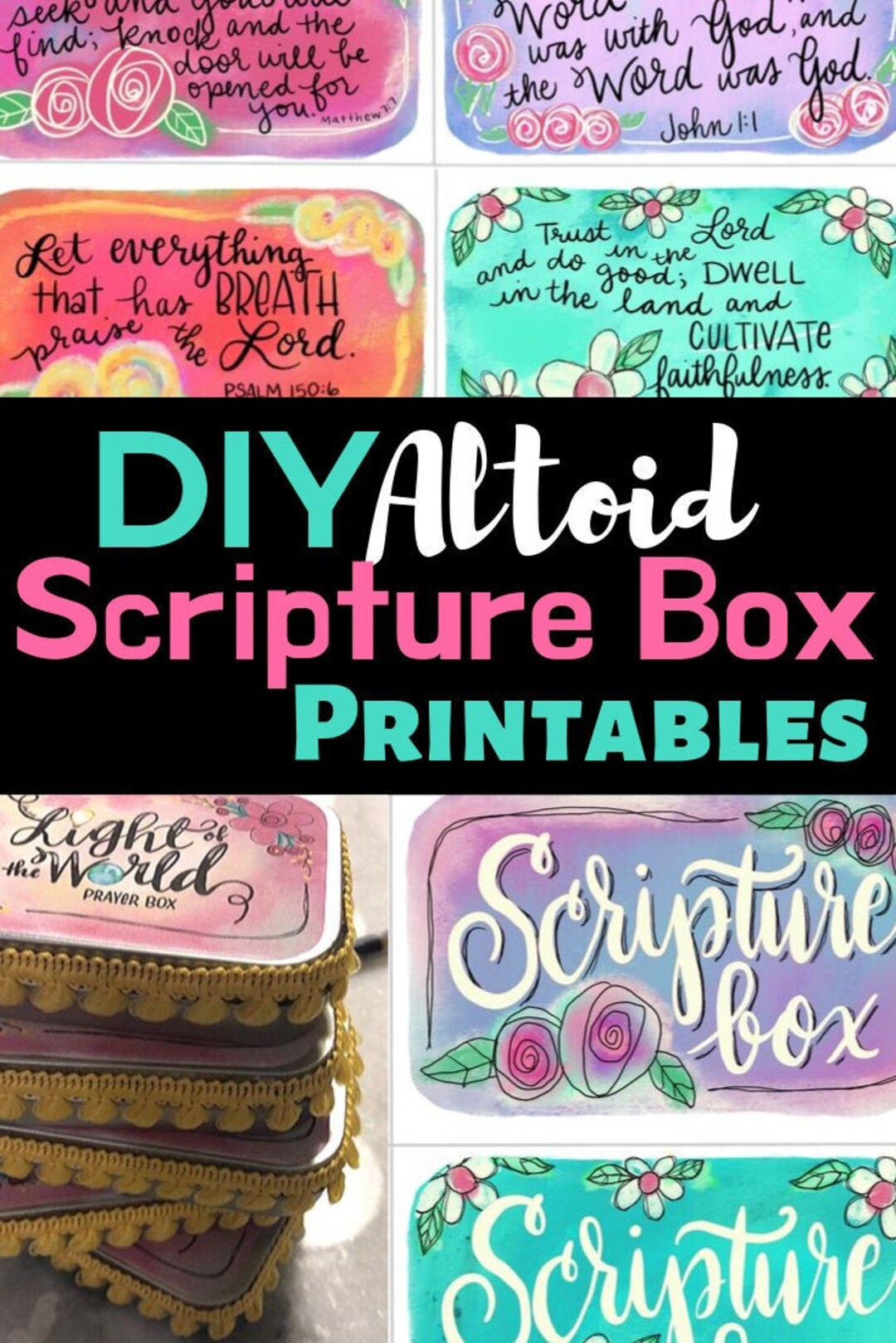 DIY Printable Scripture Cards Fits Altoid Metal Tins, PDF Inspirational ...