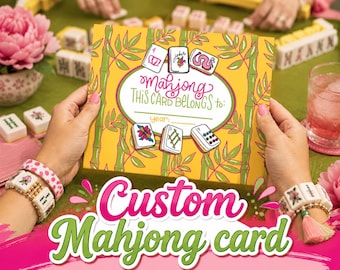 Custom Large Mahjong Card Cover ONLY- Digital File - Yellow