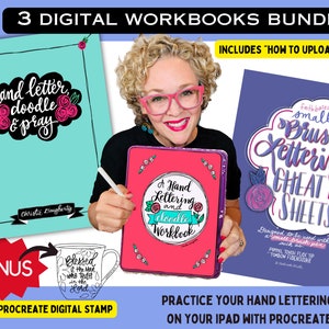 ebook Hand Lettering and Doodling - Tracers - Drills - Doodles - How to Draw a Banner - Flowers - Practice Sheets