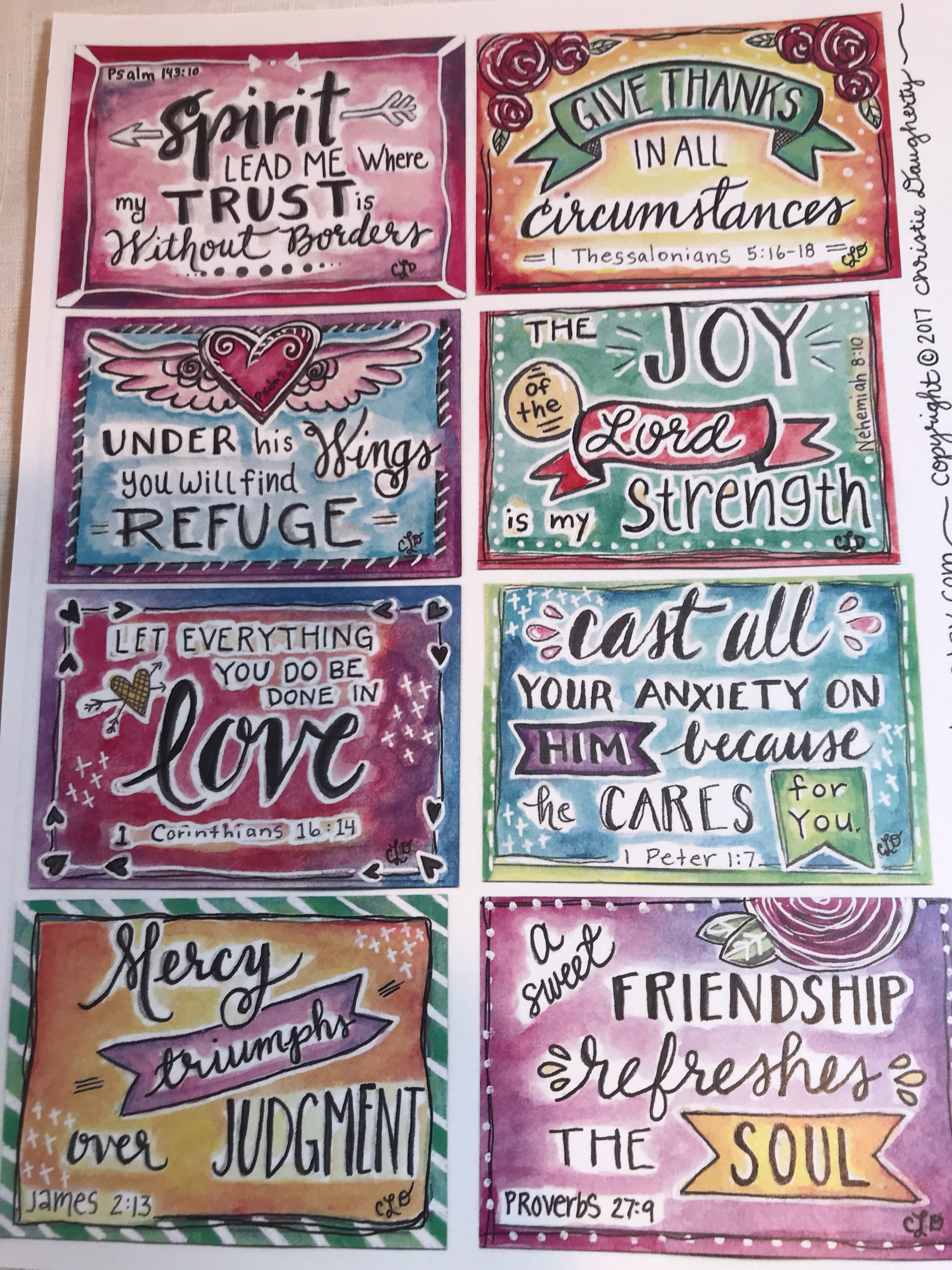 Scriptures Watercolour Downloadable Watercolor Scripture Cards: 50+ Inspirational Verses (PDF ...