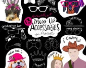 Dress-Up Accessories Procreate Brush Stamps: Bunny Ears, Hats (Digital Download)